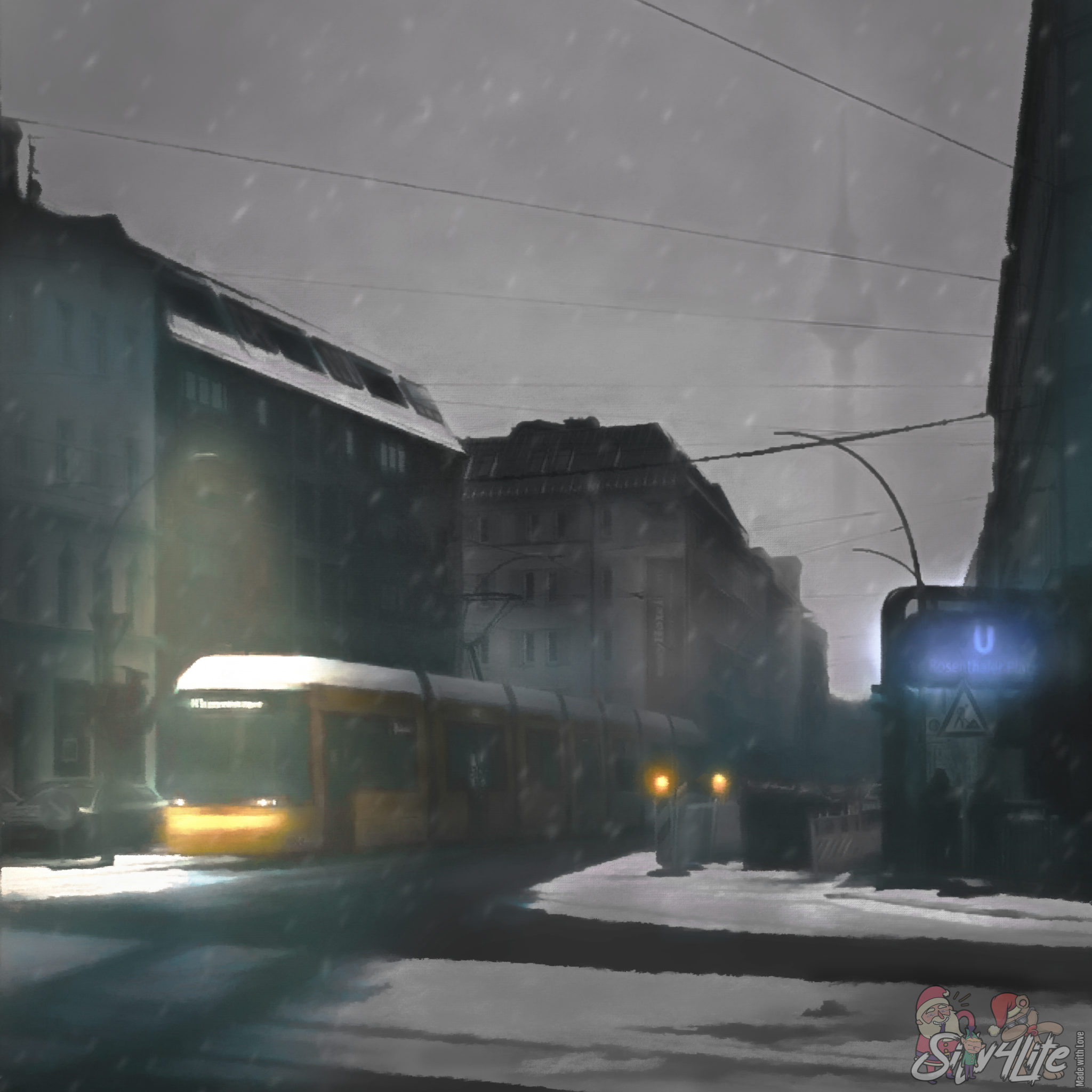 Read more about the article Berlin Rosenthaler Platz (Winter) – Paint