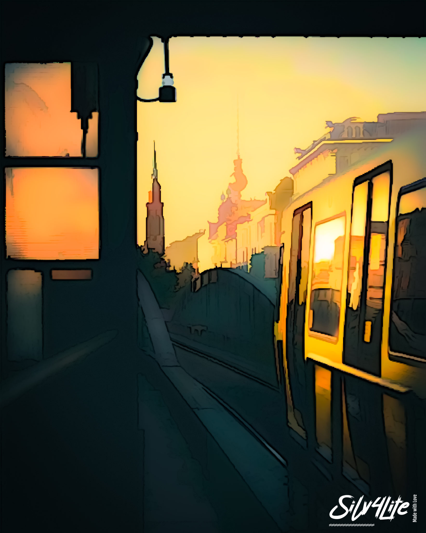 Read more about the article Berliner U-Bahn bei Sonnenaufgang – Paint